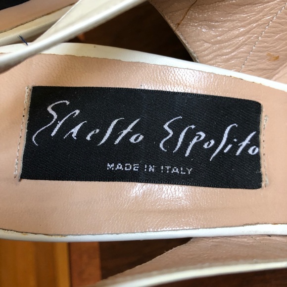 Ernesto Esposito cream leather slingback pumps, Italy, 8 - Picture 6 of 6